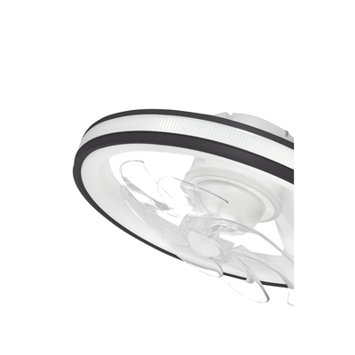 ventilador de techo con luminario led de 110 v ca 50/60 hz / 88 w /4500 lm / 6500 4 000 2 700 k /3 tonos de luz / 501 mm / 6 velocidades / dimeable / color blanco y negro. ventilador de techo con luminario led de 110 v ca 50/60 hz / 88 w /4500 lm / 6500 4 000 2 700 k /3 tonos de luz / 501 mm / 6 velocidades / dimeable / color blanco y negro.