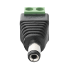 adaptador macho tipo jack de 3.5 mm polarizado de 12 vcc / terminales tipo tornillo / polarizado (+/ ) / ideal para cámaras de video vigilancia.