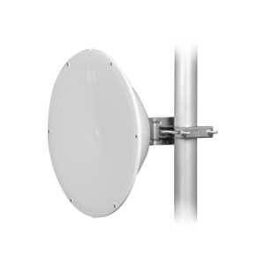 antena direccional de alto rendimiento/ parábola profunda para mayor aislamiento al ruido / 24.5 dbi / (4.9 6.4 ghz) / conectores n hembra / fácil montaje y soporte de acero inoxidable / radomo incluido