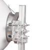 antena direccional alto rendimiento / parábola profunda para mayor aislamiento al ruido /4 ft / 4.9 a 6.1 ghz / / ganancia de 35 dbi / soporte de acero inoxidable / polaridad en 90 ° y 45 ° / incluye montaje.