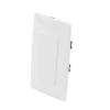 apagador dúplex de 10 a/ 127 v ca ~ 60 hz / 1 1/2 módulos / color blanco.