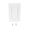 apagador dúplex de 10 a/ 127 v ca ~ 60 hz / 1 1/2 módulos / color blanco.