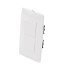 apagador escalera doble de 10 a/ 127 v ca ~ 60 hz / 1 1/2 módulos / color blanco.