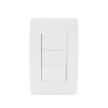 apagador triple sencillo de 10 a/ 127 v ca ~ 60 hz / color blanco.