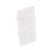 apagador triple sencillo de 10 a/ 127 v ca ~ 60 hz / color blanco.