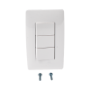 apagador triple sencillo de 10 a/ 127 v ca ~ 60 hz / color blanco.