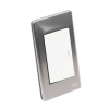 apagador sencillo de 10 a 127 v ca ~ 60 hz / placa de acero.