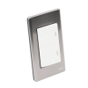 apagador doble de 10 a/ 127 v ca ~ 60 hz / placa de acero.
