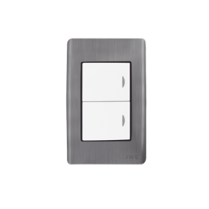 apagador doble de 10 a/ 127 v ca ~ 60 hz / placa de acero.