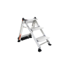 escalera de tijera con punto de apoyo anti caídas de 0.67 m (nivel de pie), con peldaños jumbo, (sku 11903).