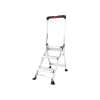 escalera de tijera con punto de apoyo anti caídas de 0.67 m (nivel de pie), con peldaños jumbo, (sku 11903).