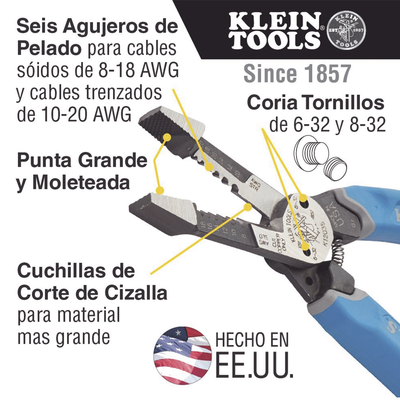 pelacables con corte por cizalla para cable sólido 8 18 y cable trenzado 10 20 awg. pelacables con corte por cizalla para cable sólido 8 18 y cable trenzado 10 20 awg.