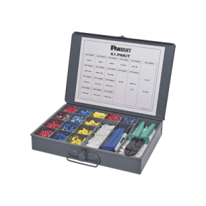 kit de terminales pan term™ de mantenimiento, nylon, 14 22 awg, con herramienta de ponchado ct 260 y caja de acero