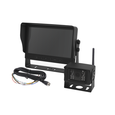 sistema profesional inalámbrico de cámara de reversa y monitor para vehículos de trabajo y montacargas sistema profesional inalámbrico de cámara de reversa y monitor para vehículos de trabajo y montacargas