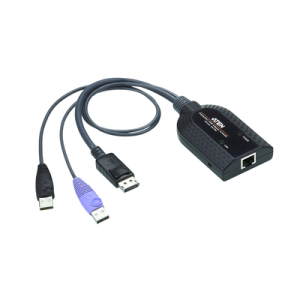 cable adaptador kvm de medios virtuales | usb displayport | compatible con lector de tarjetas inteligentes | desintegrador de audio