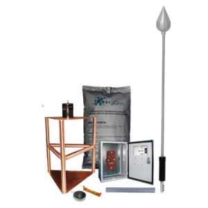 kit de pararrayo con punta con diámetro de protección de 200 metros.