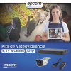 kit turbohd 1080p / dvr 4 canales / 4 cámaras bala metálicas (exterior 2.8 mm) / transceptores / conectores / fuente de poder profesional