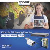 kit turbohd 1080p / dvr 8 canales / 8 cámaras bala (exterior 2.8 mm) / transceptores / conectores / fuente de poder profesional hasta 15 vcc para larga distancias