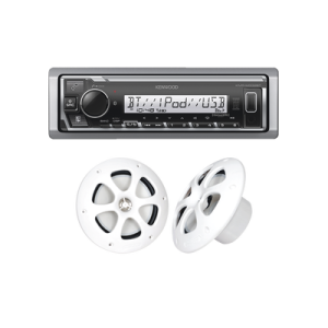 kit de estéreo con bluetooth kmr m332bt | más par de bocinas kfc 1613mrw