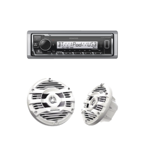 kit de estéreo con bluetooth kmr m332bt | más par de bocinas kfc 1653mrw