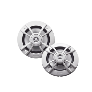 par de altavoces fabricados en grado marinos en color blanco de 6.5" potencia máxima de 150 w