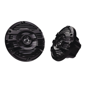 par de altavoces fabricados en grado marinos en color negro de 6.5" potencia máxima de 150 w