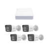 kit ip 1080p (2 megapixel) / nvr de 4 canales con 4 puertos poe / 4 cámaras ip bala colorvu lite y acusense lite / micrófono integrado