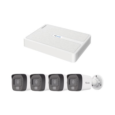 kit ip 2 megapixel / nvr de 8 canales con 8 puertos poe / 4 cámaras ip bala dual light para exterior / micrófono integrado kit ip 2 megapixel / nvr de 8 canales con 8 puertos poe / 4 cámaras ip bala dual light para exterior / micrófono integrado