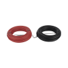 kit de 2 rollos de 100 metros de cable fotovoltaico de cobre, rojo y negro, calibre 10 awg (6mm²), tipo pv, 1000/2000 v y 120°c.