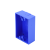 caja trasera de montaje color azul para estaciones de parada stopper