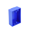 caja trasera de montaje color azul para estaciones de parada stopper