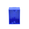 caja trasera de montaje color azul para estaciones de parada stopper