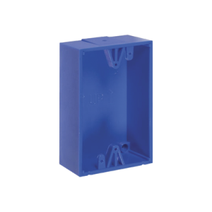caja trasera de montaje color azul para estaciones de parada stopper