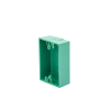 caja trasera de montaje color verde para estaciones de parada stopper