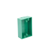 caja trasera de montaje color verde para estaciones de parada stopper
