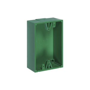 caja trasera de montaje color verde para estaciones de parada stopper