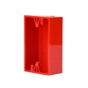 caja trasera de montaje color rojo para estaciones de parada stopper