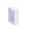 caja trasera de montaje color blanco para estaciones de parada stopper