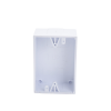 caja trasera de montaje color blanco para estaciones de parada stopper