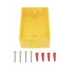 caja trasera de montaje color amarillo para estaciones de parada stopper