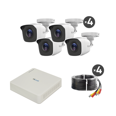 kit turbohd 720p / dvr 4 canales / 4 cámaras bala de metal / 4 cables 18 mts / h.265+ / 1 fuente de poder profesional / accesorios de instalación kit turbohd 720p / dvr 4 canales / 4 cámaras bala de metal / 4 cables 18 mts / h.265+ / 1 fuente de poder profesional / accesorios de instalación