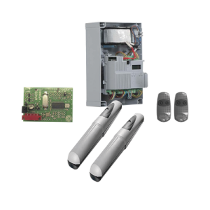 kit de operadores axo 3024 para puertas abatibles de hasta 3 metros y 500 kg de peso por hoja