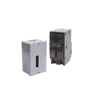 kit centro de carga para sobreponer con 1 interruptor térmico de 2 polos, 20amp 120/240vca 10ka.