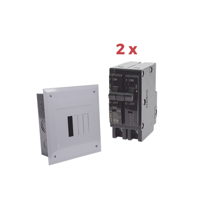 kit centro de carga 4p para empotrar con 2 interruptores térmicos de 2 polos, 20amp 120/240vca 10ka. kit centro de carga 4p para empotrar con 2 interruptores térmicos de 2 polos, 20amp 120/240vca 10ka.