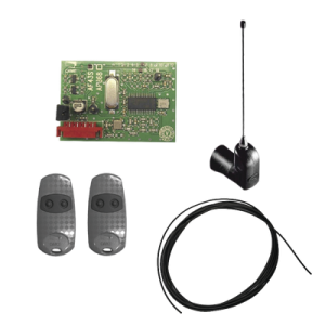 kit receptor inalámbrico con antena / hasta 45m en linea de vista / incluye dos controles y 3 metros de cable rg58 para la antena