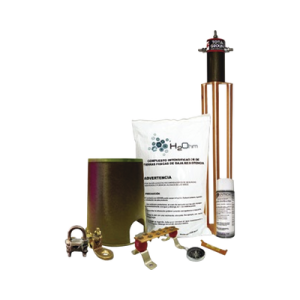 kit de tierra física modelo tg45ab con electrodo magnetoactivo, capacidad: 45 amp