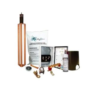 kit de tierra física modelo tg70k con electrodo magnetoactivo y accesorios de instalación, capacidad: 70 amp