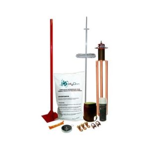 kit de pararrayo dipolo con electrodo y accesorios de instalación para techo.