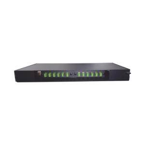 patch panel de 12 puertos de 1u, incluye pigtails, adapters plates y splice tray
