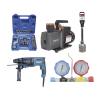 kit profesional / mini split / bomba de vacío 2rs 2r r32 / manómetro hbsbz6 / kit abocardado ct809 / rotomartillo hr2630j / broca pstc02003